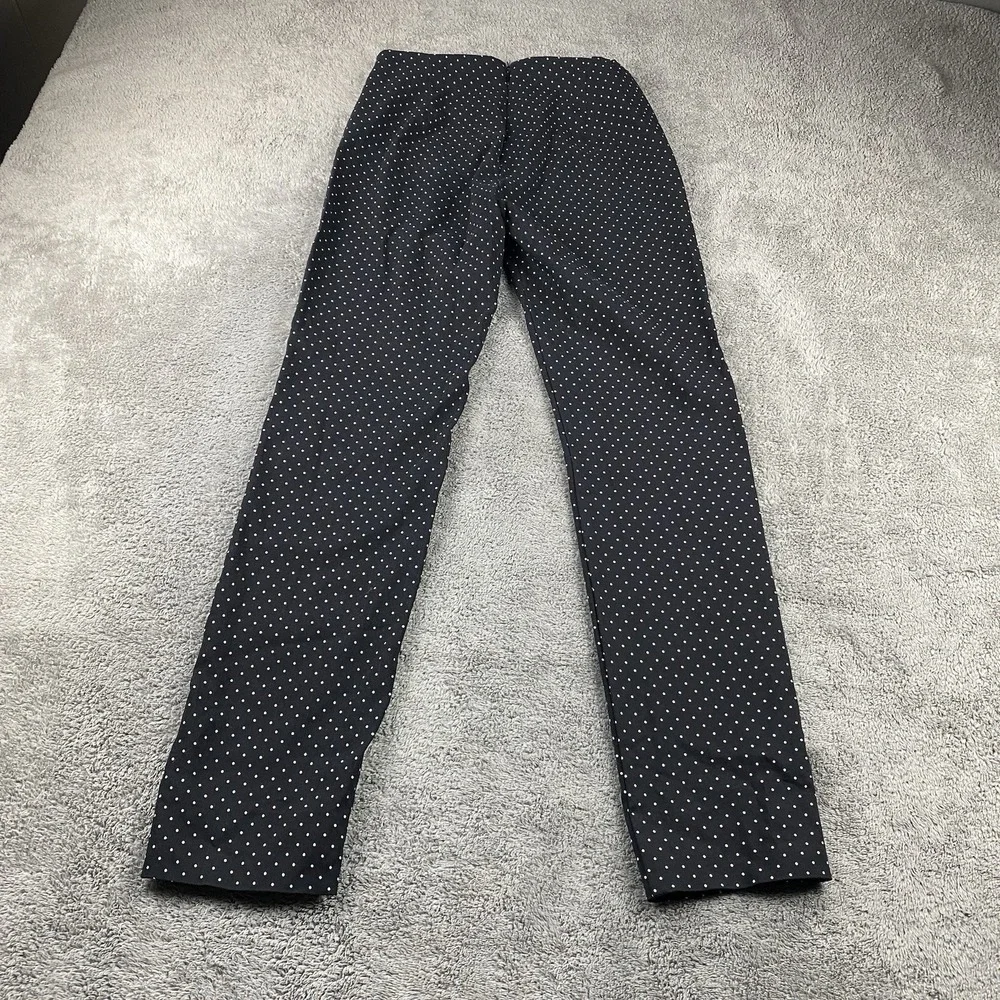 Who What Wear Trouser Womens 4 Black And White Polka Dot Mid‎ Rise